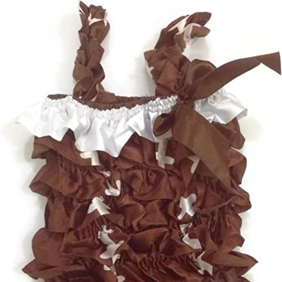 Baby Romper Rush dance American football touchdown satin petti dress girls M … - Picture 1 of 9